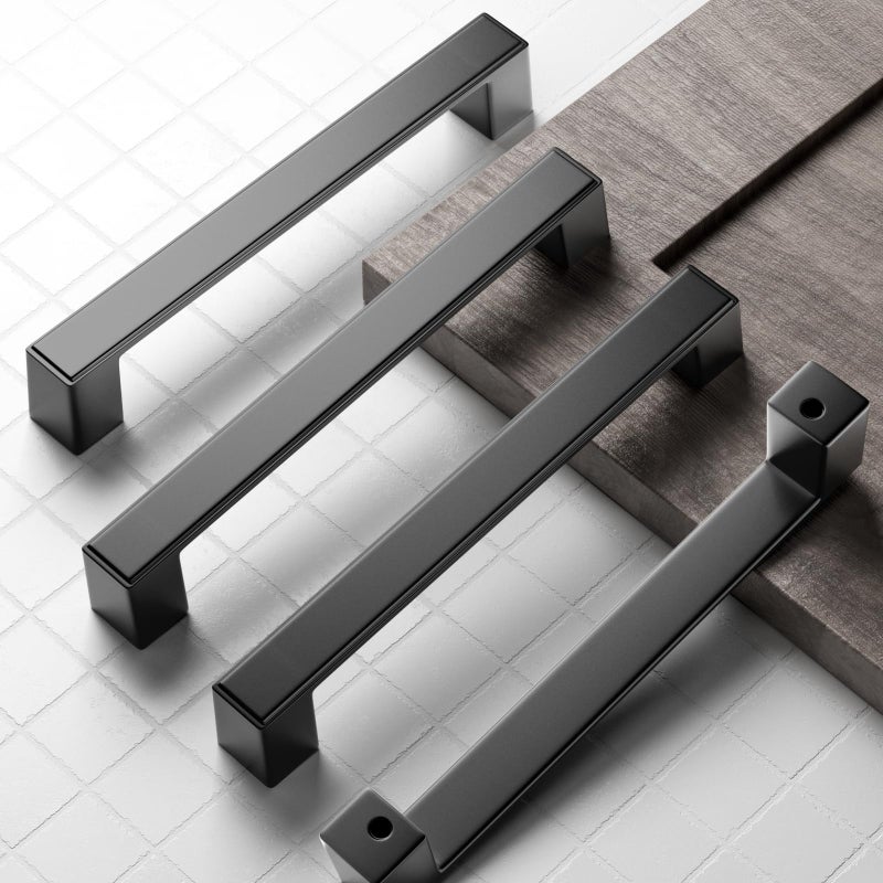 Cobbe 30 Pack Stylish Matte Black 5 Inch (128mm) Hole Centers Kitchen Cabinet Handles - Contemporary Cabinet Pulls for Cupboards  Drawers  and Dressers - Durable Hardware - Image 2